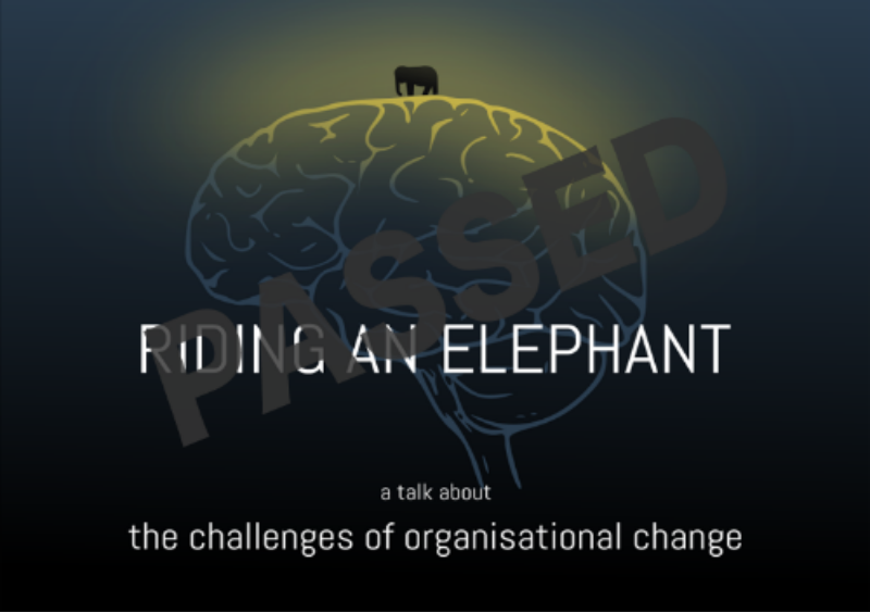 ORGANIZATIONAL CHANGE MANAGEMENT RIDING AN ELEPHANT